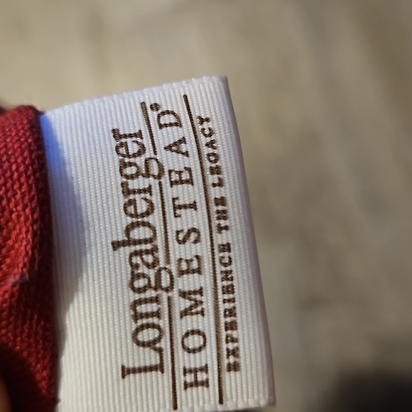 Longaberger Red Stripped Purse Like New - Picture 7 of 8